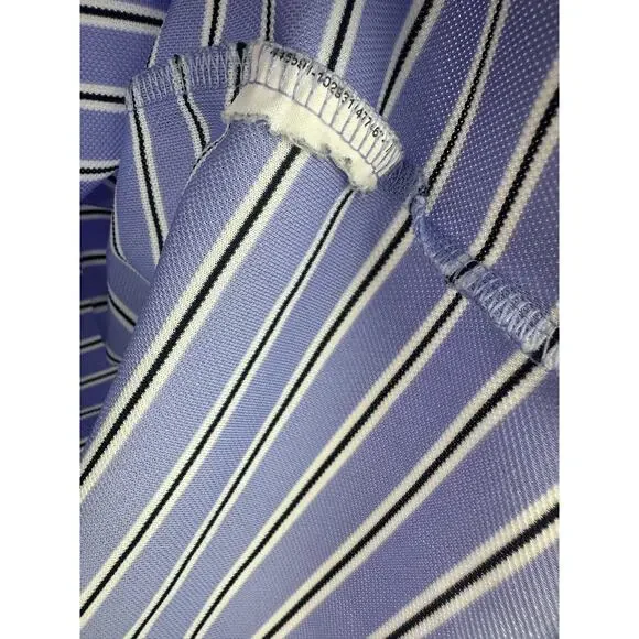 2 Nike Dri-Fit Men's Golf Polo Shirts Size Large Victory Stripe Green Blue Top - Picture 14 of 16